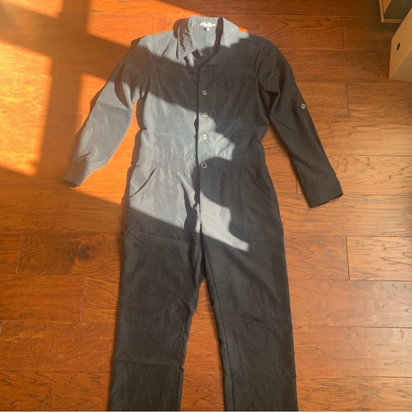 Blue Pearl by Allen Schwartz Pants - Blue Pearl by Allen Schwartz Button Up Jumpsuit - Size XS